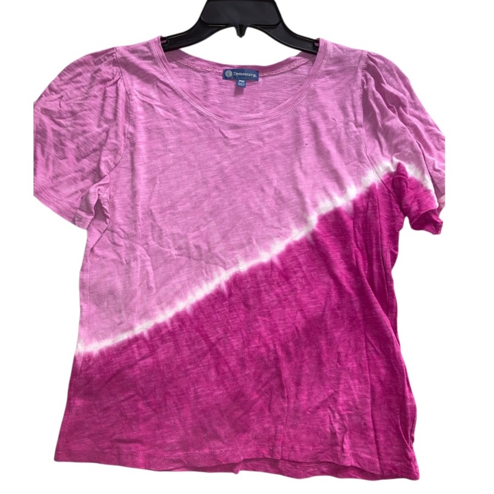 Democracy purple tie dye Short Sleeve Relaxed T-Shirt